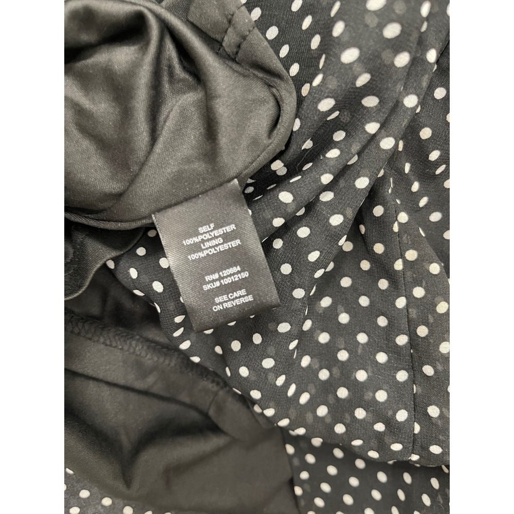 Torrid Black White Polka Dot Smocked Waist Cutout Back Dress 10012150 1X - Picture 7 of 13